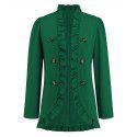 Women's ruffled cardigan button small coat foreign trade autumn and winter new long sleeve short small suit