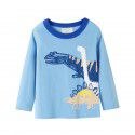 Autumn new European and American style brand children's t-shirt knitted children's bottom shirt cartoon long-sleeved children's t-shirt 