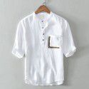 New stitching T-shirt shirt Men's loose casual short sleeve solid color T-shirt Men's wear 