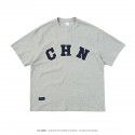 Summer New CHN Letter Embroidered Couples Short Sleeve T-shirt Men's Half Sleeve 