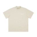 Summer New Fashion Brand Flocking Print Round Neck Youth Short Sleeve T-Shirt 