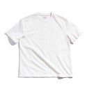 Madden work clothes American style retro solid color round neck matted white t-shirt men's thin cotton short sleeve ins fashion label 