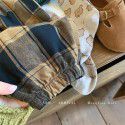 Spring and Autumn New Children's Pants Children's Korean Checkered Pants Men's Fashion Spring and Autumn Leisure Pants 