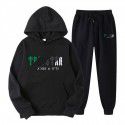 Spring, autumn and winter new men's and women's hoodie set plush sweater casual sports two-piece couple set 