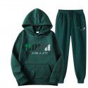 Spring, autumn and winter new men's and women's hoodie set plush sweater casual sports two-piece couple set 