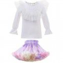 Autumn new girls' bottoming shirt Western-style versatile long-sleeved T-shirt winter baby children's round-neck top 