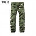Men's overalls Casual cotton outdoor multi-pocket solid color pants Men 