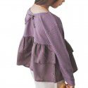 Autumn and winter new children's wear top Waffle panel ruffle design lovely long-sleeved T-shirt bottom shirt girls 