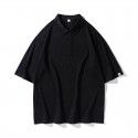 Summer new men's trend POLO shirt Youth loose casual large lapel short-sleeved cotton T-shirt Men's wear 