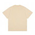 Shark Print Damaged Short Sleeve T-shirt Cotton Men Heavyweight Washed Old American High Street Loose Fit 