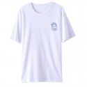 Summer New Print Parent-child Short Sleeve T-shirt Casual Women's Fashion Loose Round Neck Mercerized Cotton Bottom Top 