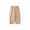 Children's Bread Bear Strap Pants Baby Cartoon Sweater Set Spring Girls' Casual Pants 