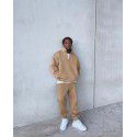 Men's casual sports suit Standing collar long sleeve top pants Loose casual fitness two-piece suit 