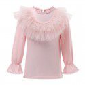 Autumn new girls' bottoming shirt Western-style versatile long-sleeved T-shirt winter baby children's round-neck top 
