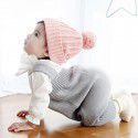 Baby knitted suspenders for boys and girls Baby clothes Small and medium-sized children Cotton wool pants 