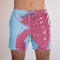 New Water Colored Swimming Pants Beach Pants Men's Personalized European and American Large Warm Colored Shorts 