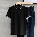 Striped Polo Custom Polo Beaded Cotton Short Sleeve Summer Men's Casual Versatile Slim Fit Paul Top 