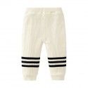 Autumn New Bottom Pants Dark Grey Versatile Girls' Knitted Pit Strips Casual Bottom Pants 