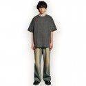 Heavyweight Dirty Wash Old Loose Double Yarn Cotton Short Sleeve T-shirt 