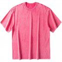 Watermelon Red Wash Old Vintage Heavyweight New Men's Short Sleeve T-shirt Solid Loose Couple Top 