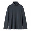 Autumn and Winter New Double Sided German Velvet Thermal Solid Underlay Men's T-Shirt High Neck Japanese Versatile Sweater Top 
