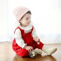 Baby knitted suspenders for boys and girls Baby clothes Small and medium-sized children Cotton wool pants 