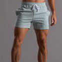 Vertical Stripe Pure Cotton Shorts Men's Large Sports Pants Men's Tripartite Pants Fitness Running Casual Pants Military Green 