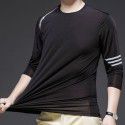 New Spring/Summer Ice Sports T-shirt Men's Thin Business Stretch Ice Silk T-shirt Men 