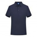 Solid color lapel T-shirt Men's cultural shirt printed with LOGO combed cotton casual high-quality work clothes polo shirt embroidery 