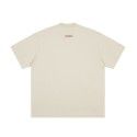 Summer New Fashion Brand Flocking Print Round Neck Youth Short Sleeve T-Shirt 