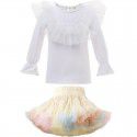 Autumn new girls' bottoming shirt Western-style versatile long-sleeved T-shirt winter baby children's round-neck top 