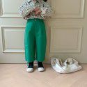 Children's Pants Spring Boys' and Girls' Korean Edition Solid Color Straight Leg Pants Children's Multicolor Loose Wide Leg Pants Pants 