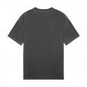 Summer new sports fitness t-shirt large drop shoulder t-shirt washed cotton blank round neck short sleeve men's loose 