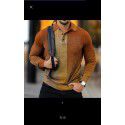 Spring New Men's 3D Printing Casual Vintage Long Sleeve Polo Men's Paul Shirt 