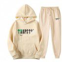 Spring, autumn and winter new men's and women's hoodie set plush sweater casual sports two-piece couple set 