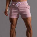 Vertical Stripe Pure Cotton Shorts Men's Large Sports Pants Men's Tripartite Pants Fitness Running Casual Pants Military Green 
