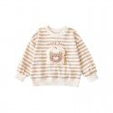 Children's Bread Bear Strap Pants Baby Cartoon Sweater Set Spring Girls' Casual Pants 