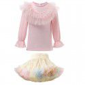 Autumn new girls' bottoming shirt Western-style versatile long-sleeved T-shirt winter baby children's round-neck top 