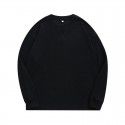 Waffle Long Sleeve T-shirt Men's Heavyweight Round Neck Loose Base Solid T-shirt 