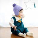 Baby knitted suspenders for boys and girls Baby clothes Small and medium-sized children Cotton wool pants 