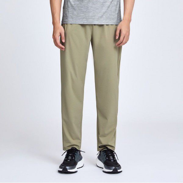 Summer new casual sports pants Men's ice silk breathable straight pants Running fitness training sports pants 
