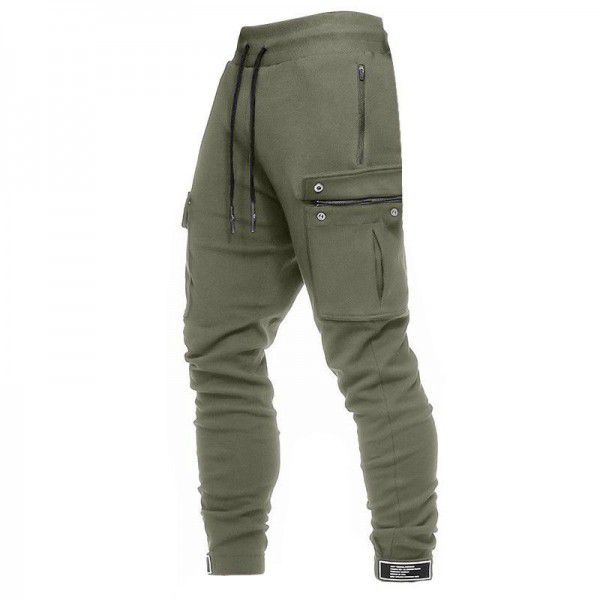 European and American Muscle Fitness Brothers Pure Cotton Sports Pants Men's Slim Fit Fitness Pants Running Training Pants 