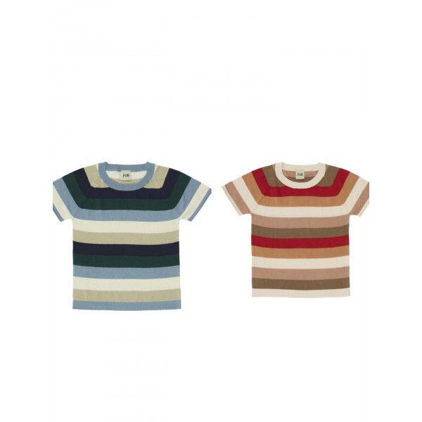 New Men's and Women's Treasure Stripe Short Sleeve T-shirt Fashion Little Kids' Wear 