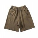 Cotton yeezy Sports Grey Shorts Men's High Street 