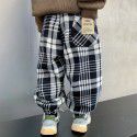 Boys' pants Autumn and winter casual pants New style children's winter clothes plush thickened fried street winter casual pants 