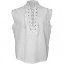 Men's loose fitting medieval Viking sleeveless shirt Gothic Victorian era top T-shirt 
