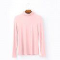 Women's autumn long sleeved T-shirt Women's solid color high neck modal base coat Women's autumn top