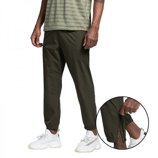 Autumn new men's sports pants, European and American running fitness loose stretch casual capris 