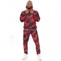 New Men's Casual Sports Set Digital Printing Sweater Hooded Pants Two Piece Set for Men 