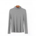 Women's autumn long sleeved T-shirt Women's solid color high neck modal base coat Women's autumn top